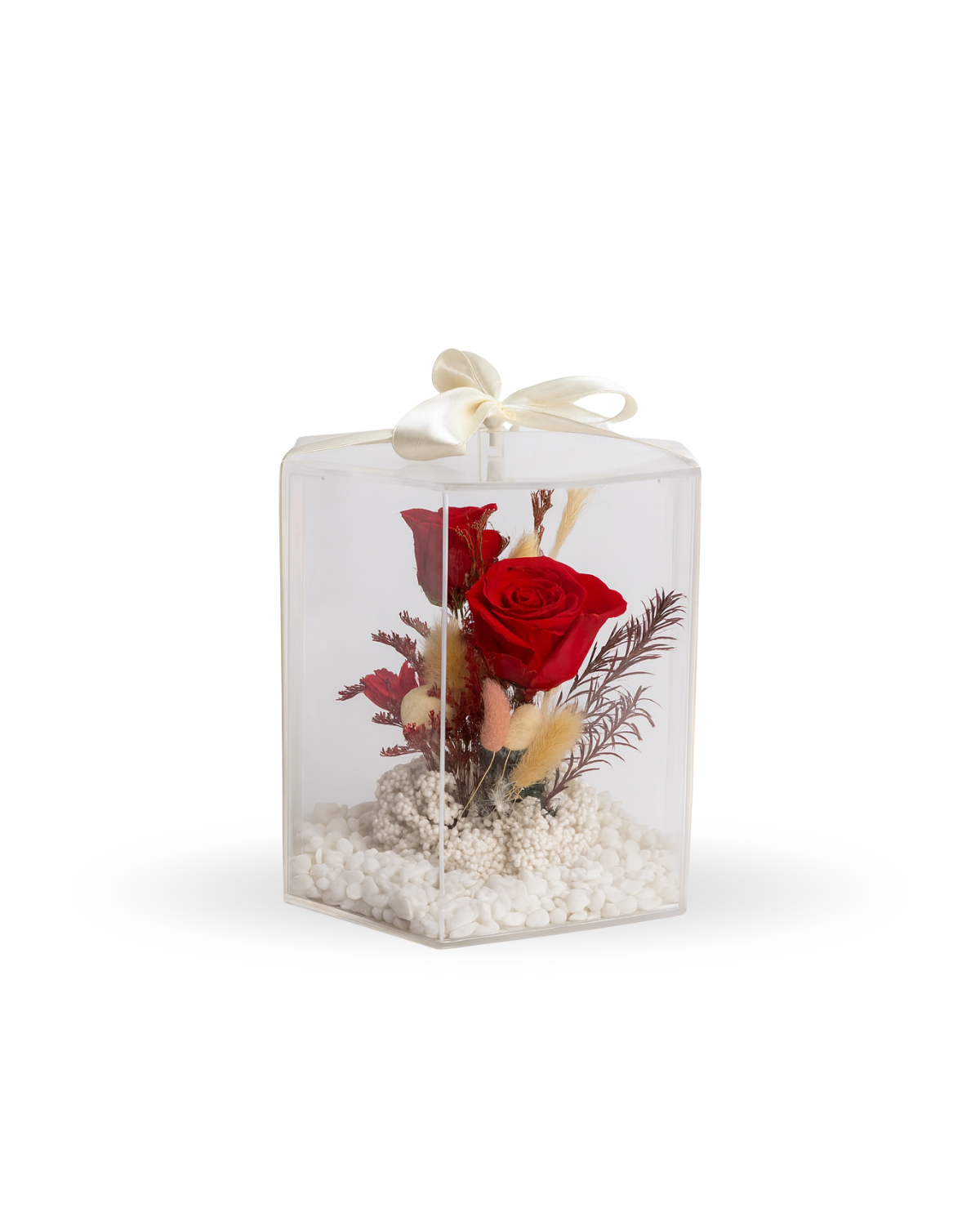 Red Hexagon Eternal Bloom