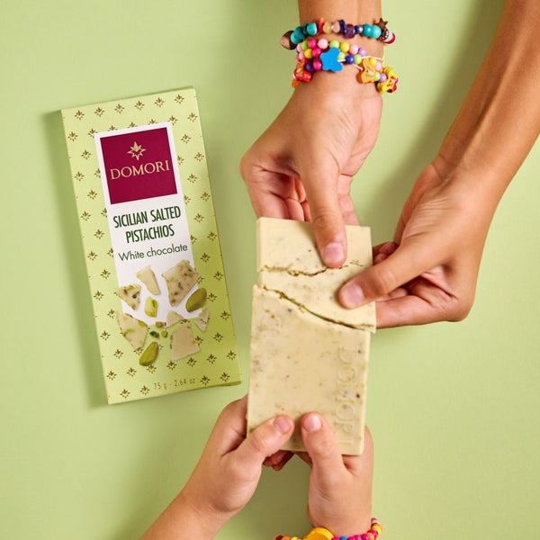 Domori - Anthology Sicilian Salted Pistachios with White Chocolate 75g